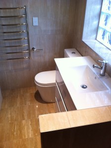 compact ensuite with walk in shower